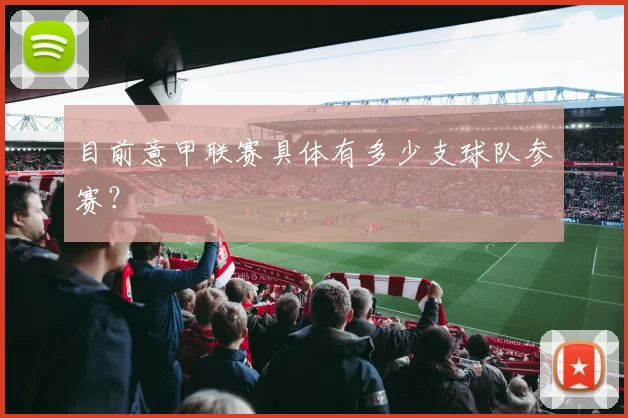 目前意甲联赛具体有多少支球队参赛？